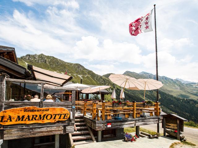 Terrasse des Restaurants La Marmotte