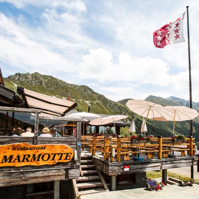 Terrasse des Restaurants La Marmotte