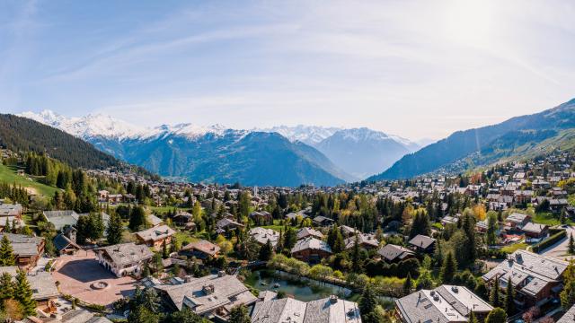 Vue aérienne de Verbier