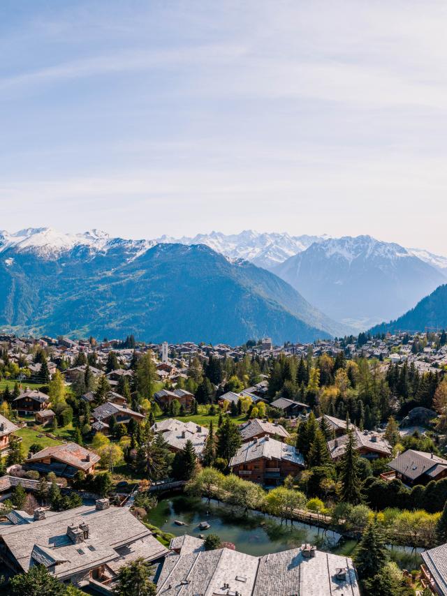 Vue aérienne de Verbier