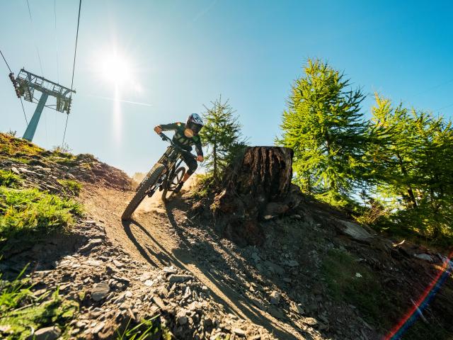 Downhill at the Verbier Bikepark