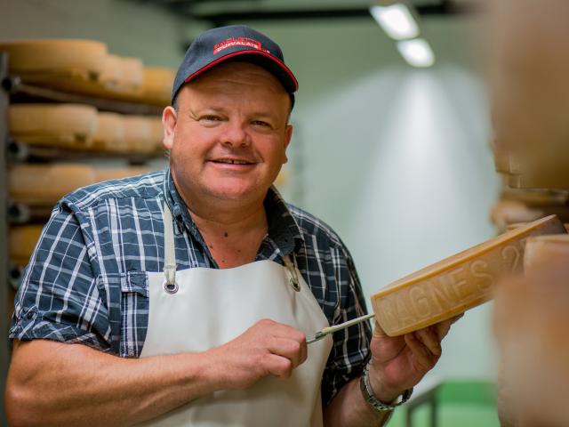 Eddy Baillifard and his raclette cheeses