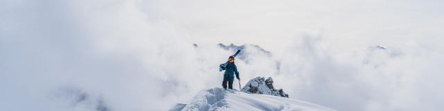 Skieur de la Verbier Freeride Association