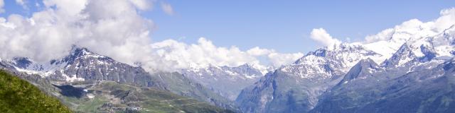 VTT enduro du côté de Savoleyres, en dessus de la Marlène, avec vue sur Verbier et les Combins