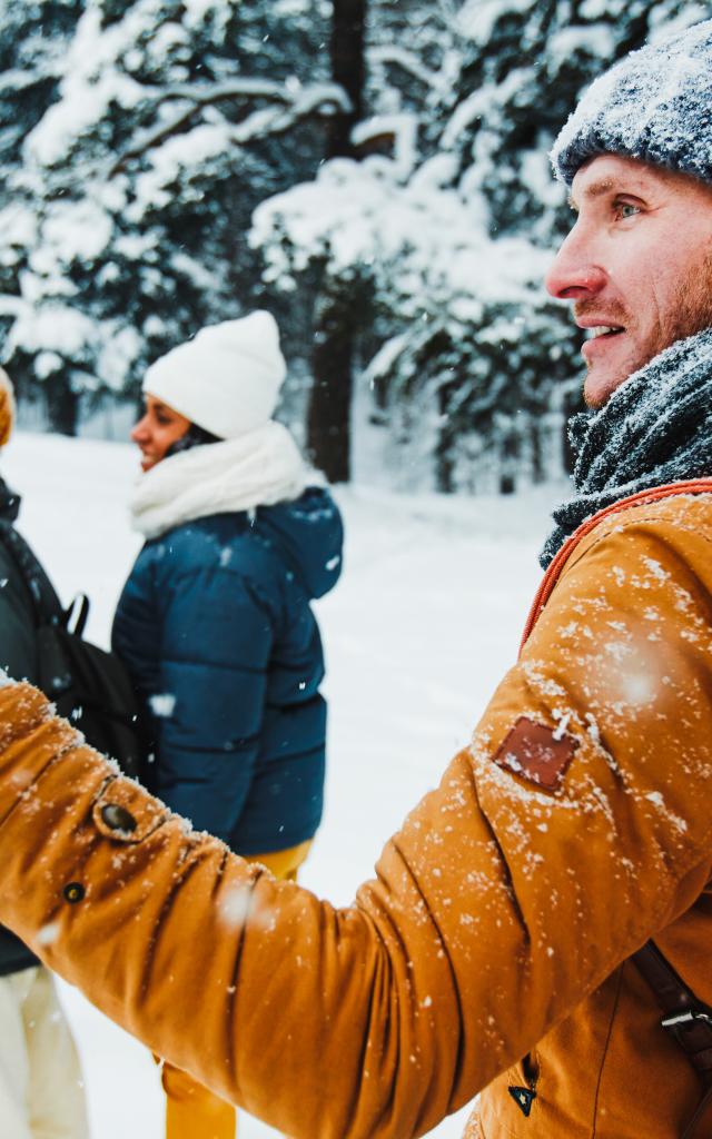 Randonnée pédestre dans la neige