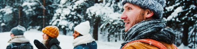 Randonnée pédestre dans la neige