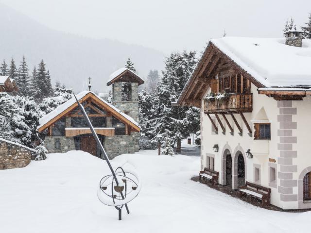 Village du Hameau, neige et ambiance hivernale